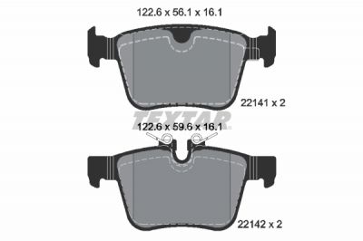 Remblokken achteras E/F-PACE XE/F RANGE ROVER, V60 II, V90 II  afbeelding 1