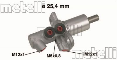 Hoofdremcilinder PASSAT A4 A6 EXEO SUPERB  METELLI afbeelding 1