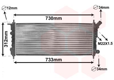Radiateur Corsa B 1.0/1.2 16v +Airco afbeelding 1