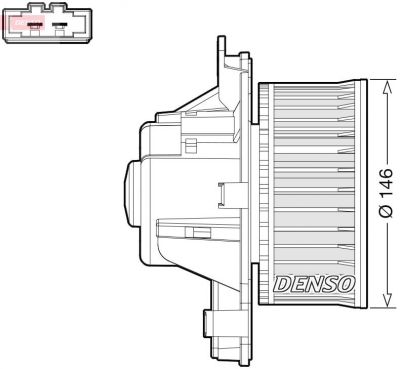 Interieurventilator Peugeot 3008, 5008  DENSO  afbeelding 1