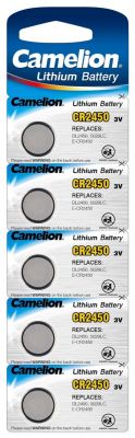 CAMELION LITHIUM CR2450 3V BLISTER (5ST) afbeelding 1