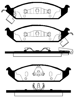 Set Voorremblokken Chrysler Stratus 12.95 -   Incl.Slijtagecontact afbeelding 1