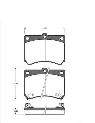 Set Voorremblokken Mazda 323 C, F, S MX-3 - 09.98  Excl.Slijtagecontact afbeelding 1