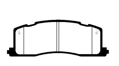 Set Achterremblokken Toyota Previa 05.90 - 08.00 Excl. Slijtage kabel afbeelding 1