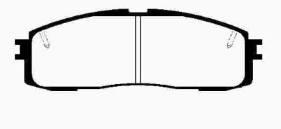 Set Achterremblokken Toyota Supra 01.86 - 05.93 Excl. Slijtage kabel afbeelding 1