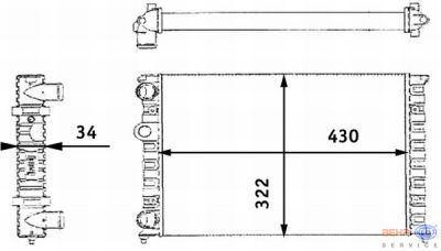 Radiateur Golf III 1.4/1.6 91- afbeelding 1