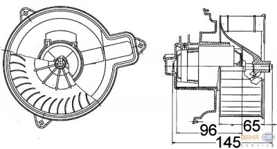 Interieurventilator Peugeot 306(Break) 05.93 - 04.02   Zonder Airco afbeelding 1