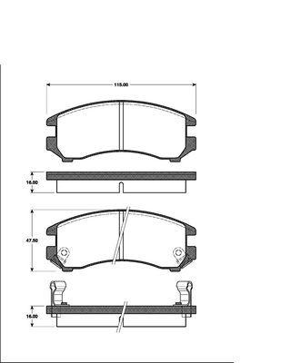 Set Remblokken Voor Nissan Sunny 06.86 - 05.01 afbeelding 1