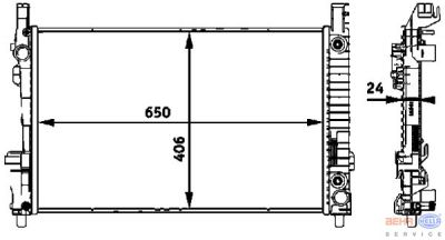 Radiateur A-Klasse (W169). B-Klasse (W245) afbeelding 1
