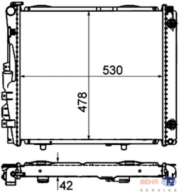 Radiateur W 124 260E. 300E (airco) afbeelding 1