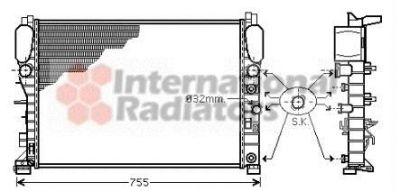 Radiateur W 211 E240. E320 afbeelding 1