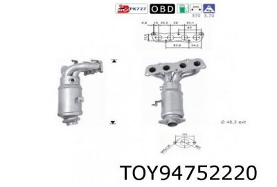 Katalysator Toyota Yaris 1.3 VVT-i 2NZ-FE / 2SZ-FE afbeelding 1