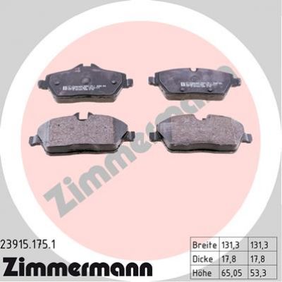 Remblokken Vooras Mini F55/F56  ZIMMERMANN QUALITAT afbeelding 1