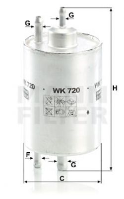 Brandstoffilter C-Klasse (W202) E-Klasse (W210) MANN FILTER  afbeelding 1