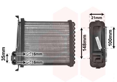 Kachelradiateur, interieurverwarming 850, C70, V70, XC70 afbeelding 1