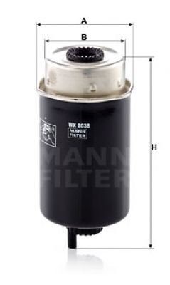 Brandstoffilter Landrover Defender (L316)  MANN FILTER afbeelding 1