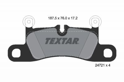 Remblokken achteras Touareg 3.0 - 4.2 / 3.0 - 4.2 TDI 10- TEXTAR afbeelding 1